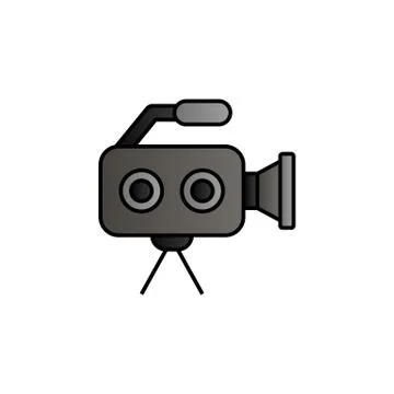 Camera, video color gradient vector icon Stock Illustration