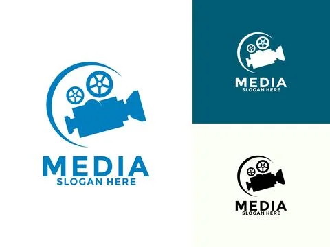 Camera Video logo icon vector, Cinema Logo template design Stock Illustration