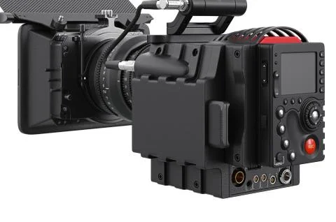 Camera video optical, close view Stock Illustration