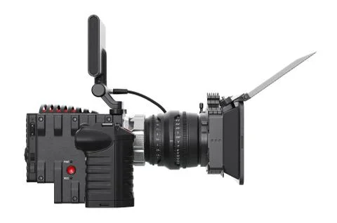 Camera video professional, side view Stock Illustration