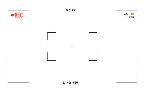 Camera view viewing images on white background. Visual screen focusing. Video Stock Illustration