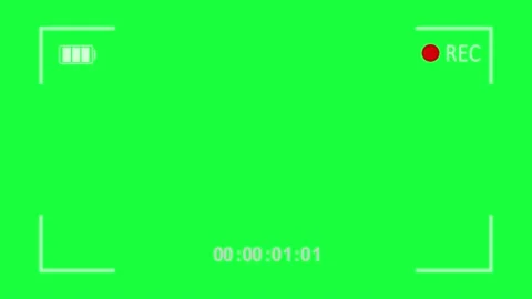 Camera viewfinder animation recording a video. Camera frame viewfinder screen Stock Footage 169933061