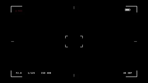 Camera Viewfinder Corner Brackets Rec Overlay On Black Background Stock Footage 342718291