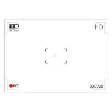 Camera viewfinder. Day mode Editable Stroke. Illustrazione stock