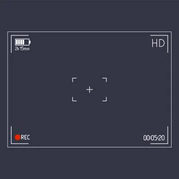 Camera viewfinder. Editable Stroke Stock-Illustration