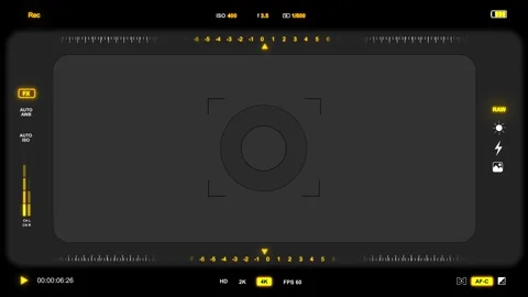 Camera viewfinder effect. HUD video recording. Stock Footage 329672982