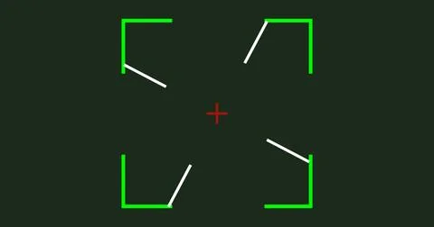 Camera Viewfinder focus shutter click crosshair animation. Military scope o.. Иллюстрация