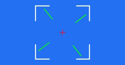 Camera Viewfinder focus shutter click crosshair animation. Military scope o.. Иллюстрация