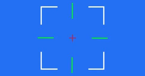 Camera Viewfinder focus shutter click crosshair animation. Military scope o.. Stock Illustration