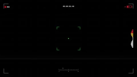 Camera Viewfinder HUD Recording Overlay Interface Animation Stock Footage 344946582