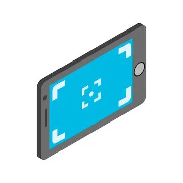 Camera viewfinder icon, isometric 3d style Ilustración de archivo