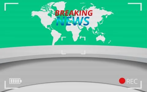 Camera viewfinder of news studio Stock Illustration