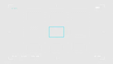 Camera Viewfinder Nine Point Autofocus Grid Overlay Alpha Channel Stock Footage 342718343