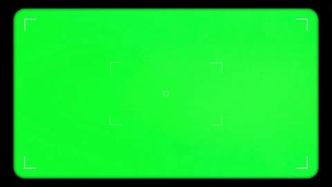 Camera viewfinder overlay appearing on a green screen background Vídeo Stock 331767796