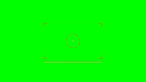 Camera viewfinder overlay with green screen background for editing Stock Footage 340903936