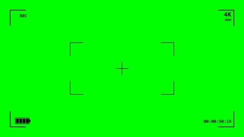 Camera Viewfinder Overlay with Green Screen Background Stock Footage 342320620