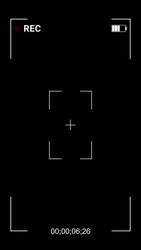 Camera Viewfinder Recording Overlay Animation Vertical Stock Footage 314102672