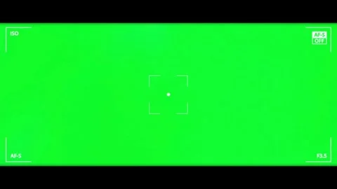 Camera viewfinder with technical settings on green screen background Video stock 331768145