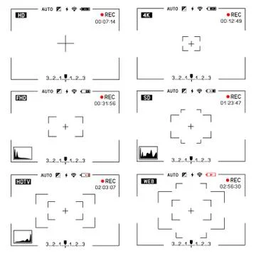 Camera viewfinder transparent background Stock Illustration