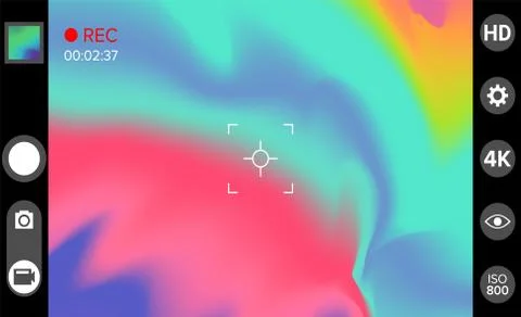 Camera Viewfinder Vector. Modern Interface Concept For Touch Devices Stock Illustration