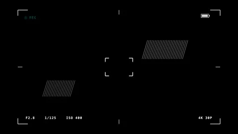 Camera Viewfinder Zebra Exposure Warning Overlay On Black Background Stock Footage 342718494