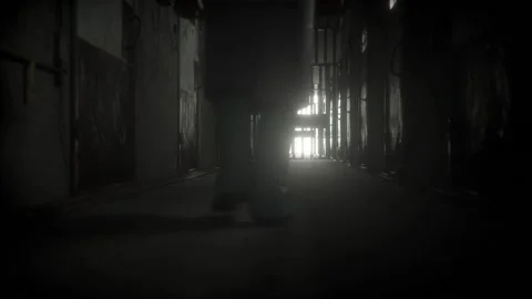 Camera walking in the path inside prison with cells 3d animation Stock Footage 144144896
