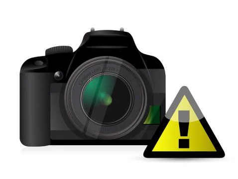 Camera warning sign concept Stock Illustration