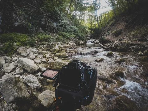 Camera &amp; Waterfall Stock Photos