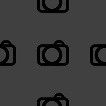 Camera web icon. flat design. Seamless pattern. イラスト素材