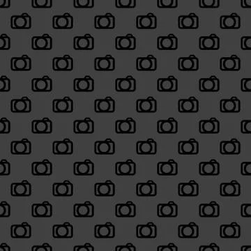 Camera web icon. flat design. Seamless pattern. 스톡 일러스트