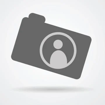 Camera web icon with human symbol Stock Illustration