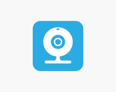 Camera, webcam icon. Vector illustration, flat design. Stock Illustration