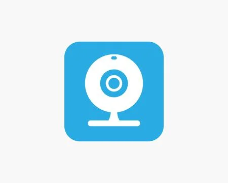 Camera, webcam icon. Vector illustration, flat design. 스톡 일러스트