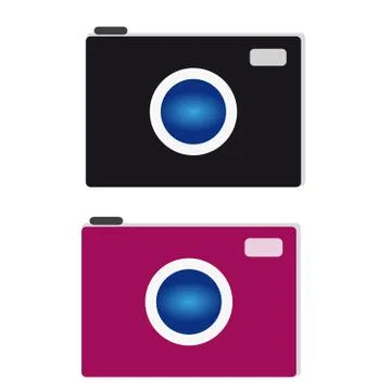 Camera on white background Stock Illustration