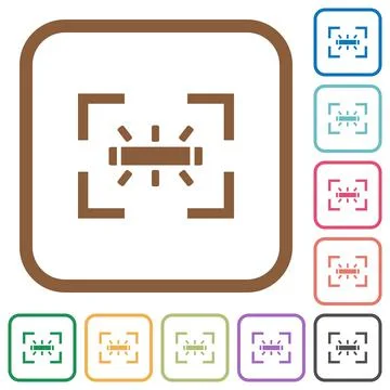 Camera white balance fluorescent mode simple icons Stock Illustration