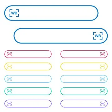 Camera white balance setting icons in rounded color menu buttons 스톡 일러스트