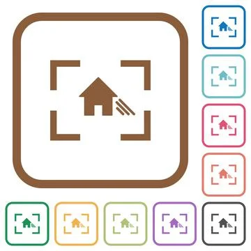 Camera white balance shade mode simple icons Stock Illustration