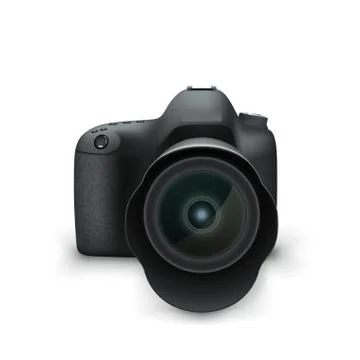 Camera on white Stock Illustration