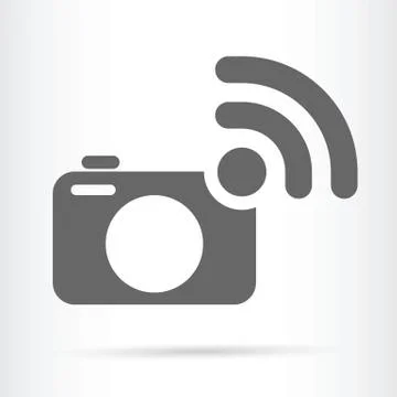 Camera wireless symbol icon Stock Illustration