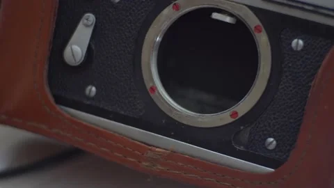 Camera without lens with dust inside Stock Footage 139688935