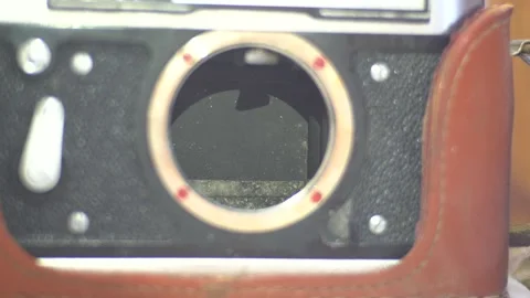 Camera without a lens Stock Footage 139689080