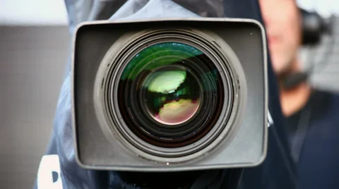 Camera zoom and focus Stock Footage 33735813