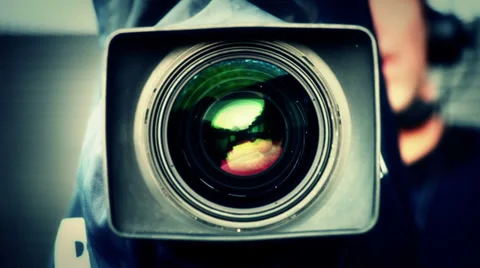 Camera zoom and focus Video stock 33735985