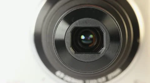 Camera zoom and focus front view. Video stock 11348644