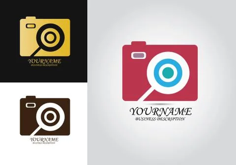 Camera Zoom Logo Stock Illustration