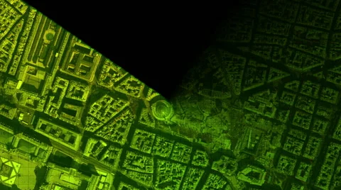 Camera zoom on Paris radar map Stock Footage 68994113