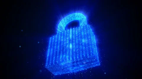 Camera Zooming Out of a Keyhole within a Padlock Security Privacy Concept Stock Footage 118695990