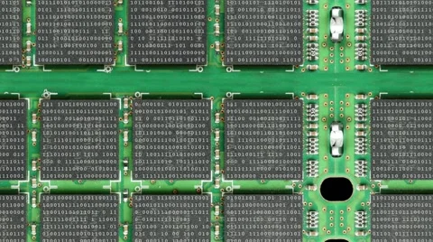 Camera zooms in to computer memory chips. Stock-Footage 42309563