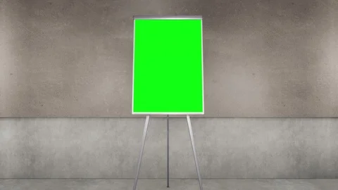 Camera zooms to flip chart with chroma key. 動画素材 89883349