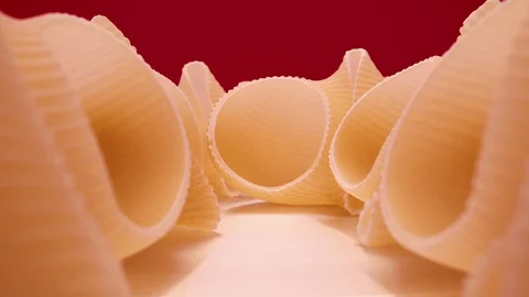 The camera zooms in on the pasta Stock Footage 118135970